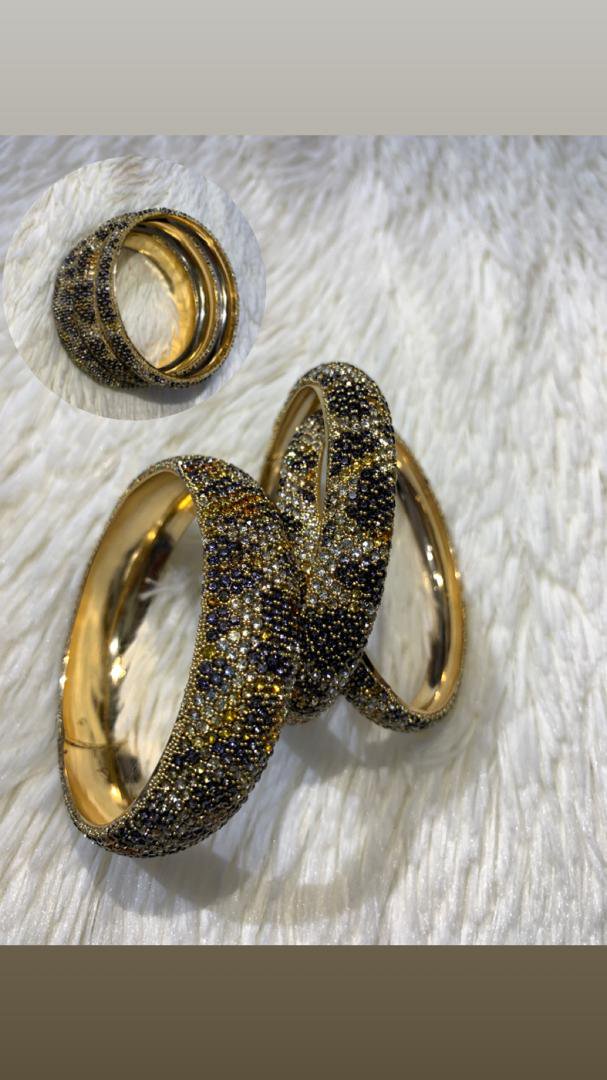 Leopard Crystal Bangle & Ring Set